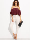 Off-The-Shoulder Crop Top