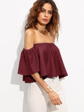 Off-The-Shoulder Crop Top