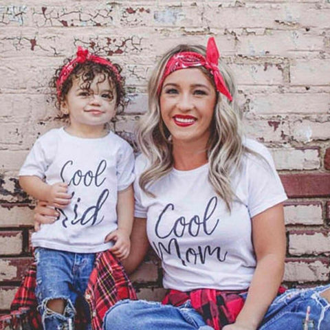 'Cool Mom' & 'Cool Kid' Matching Shirts